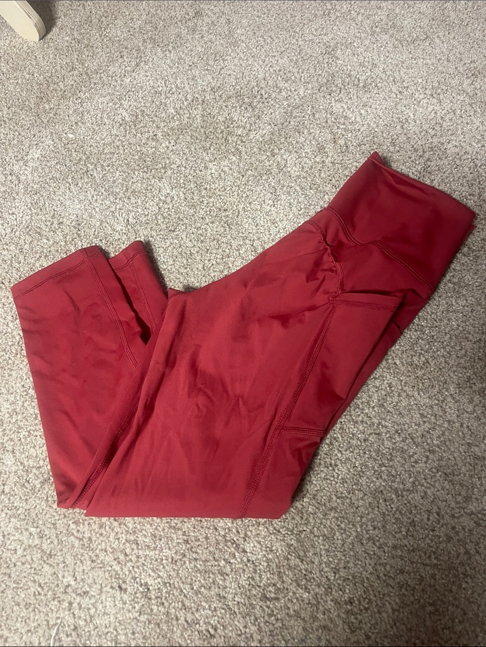 ZYIA Red High-Rise Performance leggings